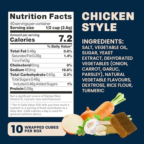 Massel Ultracube Chicken Style Bouillon Cubes - Gluten & Dairy Free, MSG-free, Non-GMO, Trans Fat Free, No Animal Content - Soup Base Seasoning for Ramen, Soup & Stew (1 x 105 g Pack)