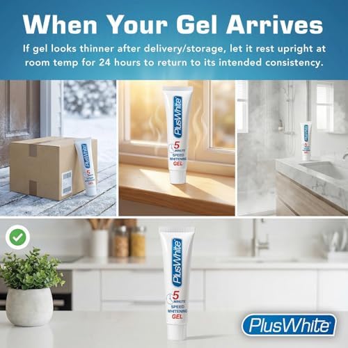 Plus White Speed Whitening Gel - Works in 5 Minutes - Professional Teeth Whitening w/Dentist Approved Ingredient (2 oz)