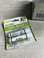 HERBION Naturals Nasal Inhaler, Natural Relief for Nasal Congestion & Sinus Pressure, Non-Medicated Sticks with Essential Oils, Menthol, Eucalyptus, Clove, Soothing Vapor, Easy Breathing, Pack of 2