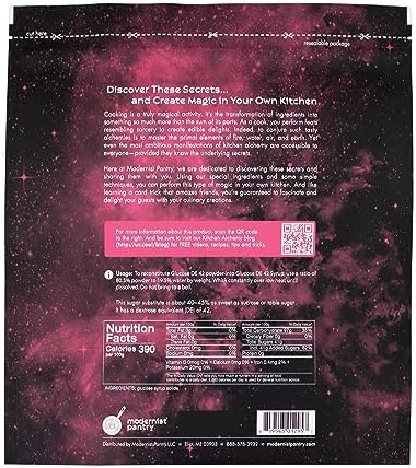 Pure Glucose DE 42 Powder [syrup solids] Vegan Gluten-Free OU Kosher Certified - 1kg/2.2lbs/36oz