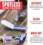 E-Cloth Deep Clean Microfiber Mop - Reusable Mop Pad for Home Cleaning, Hard Floors, Wood, Tile, or Laminate, Machine Washable, Use Wet for Cleaning or Dry for Dusting, No Refills or Spray Needed