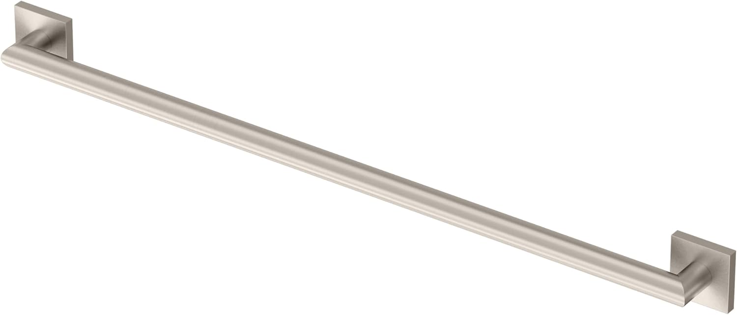 Gatco 664SN Glam Too 36" L Grab Bar, Satin Nickel/ADA Compliant Stainless Steel Safety Grab Bar for Bathroom