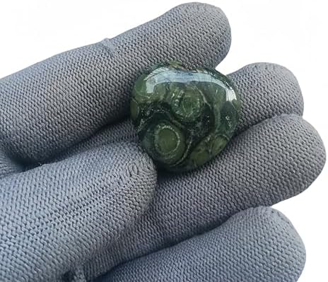 4 Pcs Natural Kambaba Jasper Pocket Palm Thumb Crystal Heart Love Worry Stones,1 Inches Reiki Balancing Crystal and Healing Stones