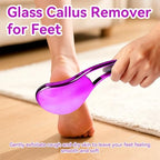 Glass Foot File, Crystal Glass Callus Remover Foot Scrubber and Heel Scraper for Men, Women, Dead Skin Removal Pedicure Tool, Rose Red