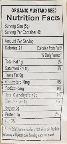 Jiva Organics Organic Black Mustard Seeds 7oz - Non-GMO, Gluten Free, Pungent & Aromatic Spice - 100% Raw & Natural