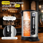 100-Cup Commercial Coffee Urn, 20L Double-Wall Stainless Steel Coffee Maker with Adjustable Temperature Control & Keep Warm, Large Insulated Coffee Pot for Events, Catering, and Offices