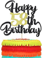 58th Happy birthday cake topper happy cake decoration 58th birthday party decoration gift plugin (58)