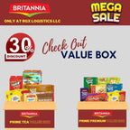 Britannia Crackers 50 50 Sweet and Salty Biscuit 13.12oz (372g) - Delicious, Light & Crispy Grocery Cookies - Best Treat for Friends & Family (Pack of 8)