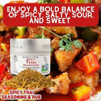 Gustus Vitae - Spicy Thai Seasoning - Non GMO - Magnetic Tin - Authentic Gourmet Spice Blend - Crafted in Small Batches