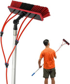 DYRABREST Water Fed Pole Kit Window Cleaning Brush Outdoor Window Glass Solar Panel Cleaning Extendable Telescopic Pole Water Fed Brush Spray Washer (US Stock)