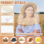 HESTYA 6 Pack Mosquito Head Net Mesh for Hiking & Outdoors Bug Face Netting over Hat Fishing Gear Insect Protection for Camping, Hiking and Outdoor Adventures
