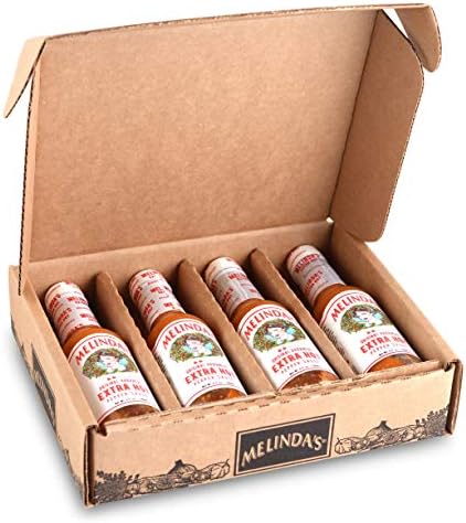 Melinda’s Original Habanero Extra Hot Sauce - Gourmet Habanero Hot Sauce - Made with Fresh Peppers, Carrots, Onion, Vinegar & Garlic - Keto, Vegan, Gluten Free - 5oz, 4 Pack