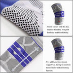 Knee Brace Compression Sleeve for Knee Pain Wraps Patella Stabilizer with Silicone Gel Spring Support, Hinged Kneepads Protector for Meniscus Tear Arthritis Men Women