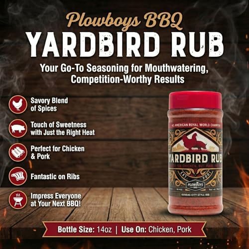 Plowboys BBQ Seasonings and Rubs – Award-Winning Championship Spice Blends for Grilling, Smoking, and Cooking (7 Ounce (Pack of 1), Yardbird)