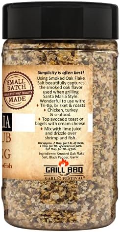 Garlic Festival Foods Smoked Oak Santa Maria Garlic Rub & Seasoning 7.5 oz.