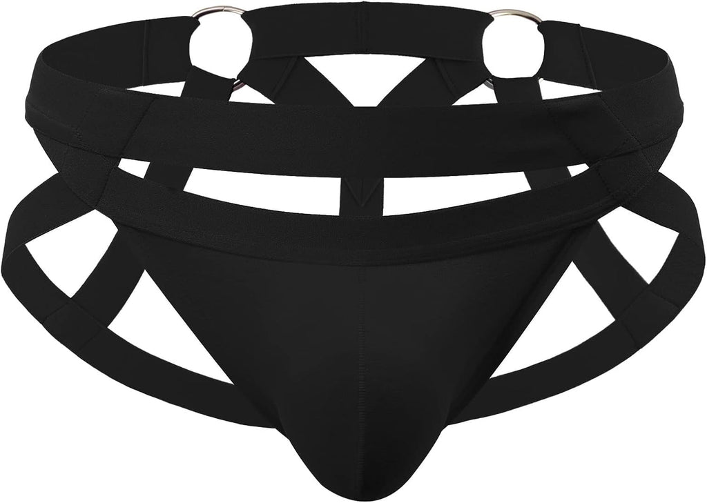 Mens Jockstrap Underwear Low Waist Mesh Breathable Athletic Supporter Jock Straps Spandex Hollow Hot Male Underpants