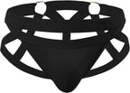 Mens Jockstrap Underwear Low Waist Mesh Breathable Athletic Supporter Jock Straps Spandex Hollow Hot Male Underpants