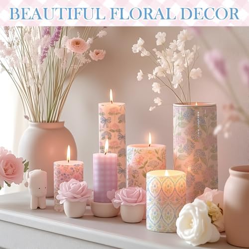 Yexiya 36 Sheet 6 Style Pastel Floral Paper Napkins for Decoupage Scandinavian Decorative Cocktail Napkin for Easter Spring DIY Crafting Furniture Nursery Modern Cottage Home Decor Unfolded 13 x 13 In