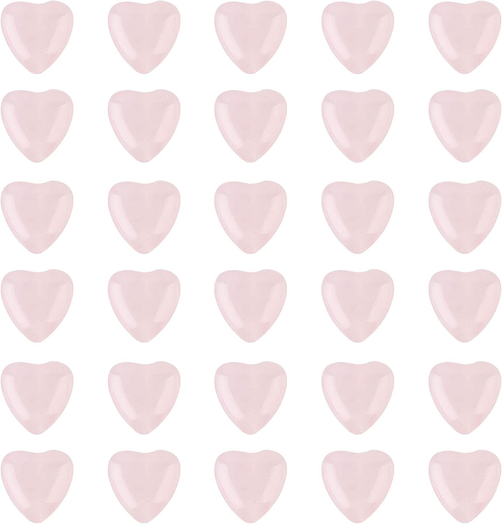 OLYCRAFT 32pcs 12mm Natural Rose Quartz Heart Shape Carved Pink Quartz Beads with Hole Gemstone Loose Beads Strands for Necklace Bracelet Earring DIY Jewelry Making
