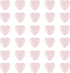 OLYCRAFT 32pcs 12mm Natural Rose Quartz Heart Shape Carved Pink Quartz Beads with Hole Gemstone Loose Beads Strands for Necklace Bracelet Earring DIY Jewelry Making