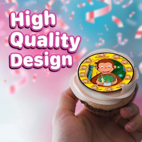 30 x Cupcake Toppers Themed of George Collection - Edible Cake Decorations | Uncut on Icing Sheet
