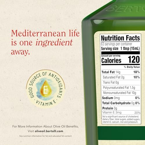 Bertolli Extra Virgin Olive Oil, Rich Taste, First Cold Pressed, Contains Polyphenols, 32.0 fl oz