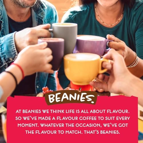 Beanies Very Vanilla Flavoured Instant Coffee Sticks – (Pack of 50 Single Serve Sachets) Smooth Vanilla Flavour