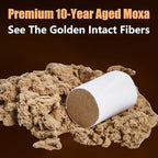 Moxa Sticks for Moxibustion – 54 Rolls Sticks Pure Mugwort, 60:1 High-Purity Moxa Wool from 10-Year-Old Mugwort，Natural Moxa Cones for Waist Neck Knee Back Acupoint Care