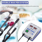 Dental Electric Wax Carver with Wax Carving Pen Knife for Dental Lab Equipment Jewelry Wax Work, Dual-Pen Dentist Waxing Carving Pencils Handheld with 6 Wax Tips