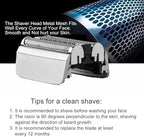 83M Replacement Shaver Head Compatible with Braun Series 8 Electric Shaver Wet and Dry,83M Replacement Foil & Cutter for Braun S8 Replacement Head Electric Razor Blades 8467 8370cc 8340s