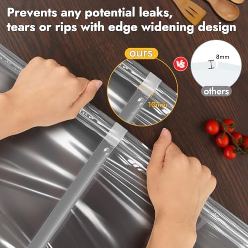 YQL Brining Bags - 4 Pack, 22"x26", Holds Up to 35lb with Cotton Strings, Double Zipper Seal, Ideal for Turkey, Chicken, Pork, Ham, Large Roasts, Brining& Marinating
