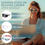 Stick-on Readers, Bifocal Reading Lenses for Sunglasses & Goggles, Reusable, No Water or Adhesive Needed
