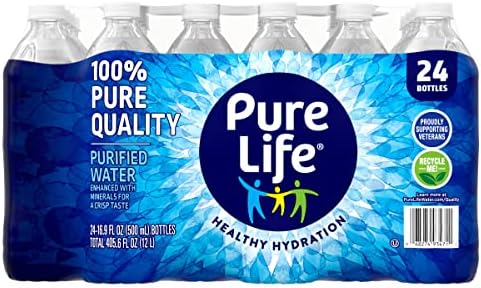 Nestle - Pure Life Purified Bottled Water, 16.9 Oz., 16.9 Fl Oz (Case of 24)