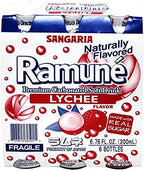 Sangaria Ramune, 6.76 Fluid Ounce (Lychee, 18 Bottles)