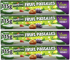 Rowntrees Fruit Pastilles Christmas Special Vegan Tube 115g Xmas 2022 treat ( Pack of 4)