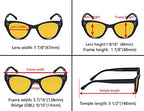Eyekepper 4 Pack Oversized Blue Light Filter Glasses Women Cat Eye Computer Reading Glasses Amber Tinted +1.00