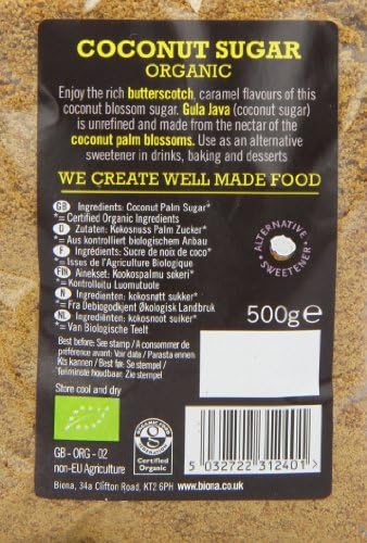 Biona Organic - Coconut Palm Sugar - 500g (Pack of 3)