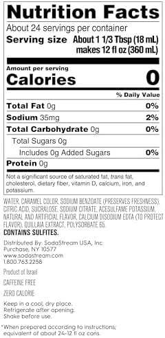 SodaStream Mug Root Beer Zero Sugar Drink Mix (440ml, Pack of 4)