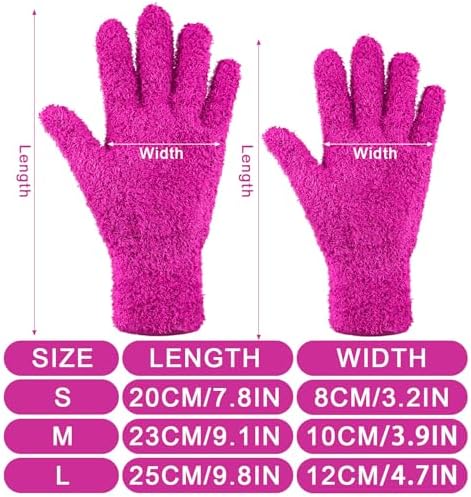 Geyoga 12 Pairs Microfiber Dusting Gloves Household Dusting Cleaning Glove Washable Plant Dusting Mittens