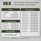 Rex Coffee Organic Fairtrade Natural Decaf Freeze-Dried Instant Sticks – Naturally Decaffeinated Arabica, 25 Single-Serve Packs – Lab Tested for Mold, Mycotoxins, Heavy Metals, & Acrylamide