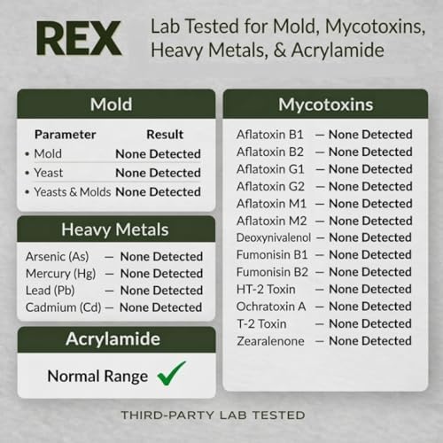 Rex Coffee Organic Fairtrade Natural Decaf Freeze-Dried Instant Sticks – Naturally Decaffeinated Arabica, 25 Single-Serve Packs – Lab Tested for Mold, Mycotoxins, Heavy Metals, & Acrylamide