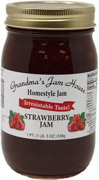 Homestyle Strawberry Jam - Grandma's Jam House - 16oz