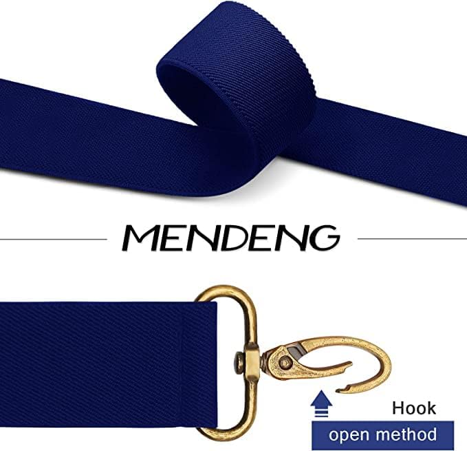 MENDENG Suspenders for Men Heavy Duty Swivel Hooks Retro X-Back Adjustable Brace