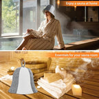 2PCS Sauna Hat for Women Men Wool Felt Sauna Cap Russian Banya Cap Soft Saunas Hat for Spa Steam Room Bathhouse Bath House Accessories Gray White