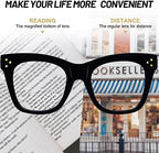 OCCI CHIARI Oversized Bifocal Reading Glasses for Women Blue Light Blocking Stylish Readers 1.0 1.5 2.0 2.5 3.0 3.5