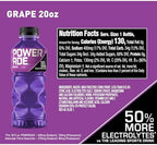 POWERADE Sports Drink Grape, 20 Ounce (Pack of 8)