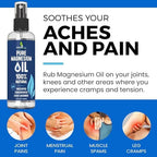 Pure Magnesium Oil Spray 12oz - Topical Magnesium Spray for Sleep & Feet - Extra Strength - USP Grade - 100% Natural and Organic Oil for Muscle Pain & Cramps - Less Sting - Less Itch - Made in USA