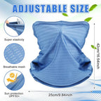 Geyoga Adjustable Cooling Neck Gaiter Breathable Summer Face Mask with Mesh Holes Strap UV Protection Neck Cover for Men