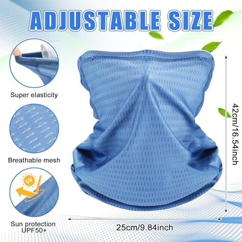 Geyoga Adjustable Cooling Neck Gaiter Breathable Summer Face Mask with Mesh Holes Strap UV Protection Neck Cover for Men