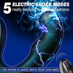 Prostate Massager Vibrating Butt Plug Anal Toy, Estim Anal Vibrators Male Sex Toy with 5 Electric Shock & 10 Vibrating Modes, Remote Control Prostate Vibrator Anal Dildo Adult Toys for Men Gay Women